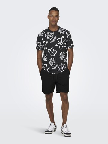 Only & Sons Regular Shorts 'Tel' in Schwarz