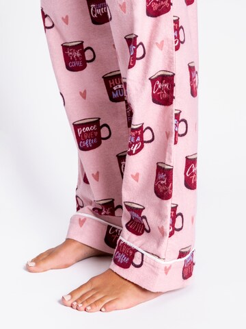 PJ Salvage Pyjamabroek 'Flannels' in Roze