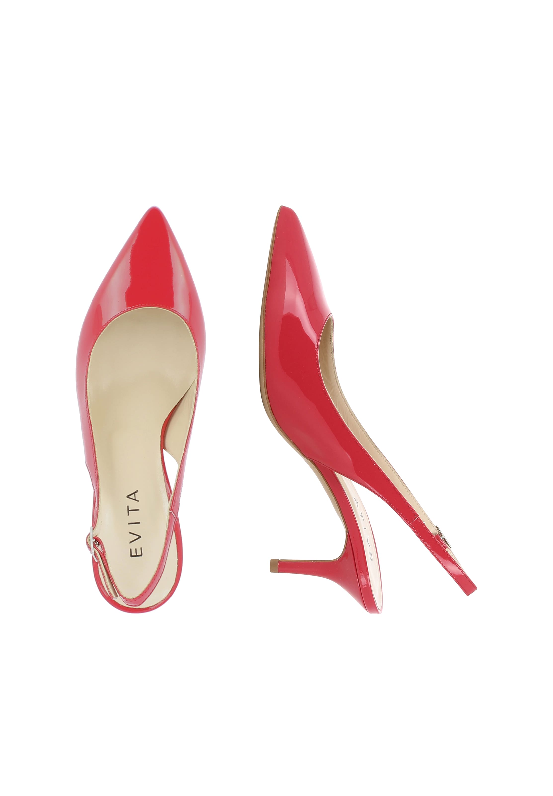 EVITA Slingback Pumps in Red