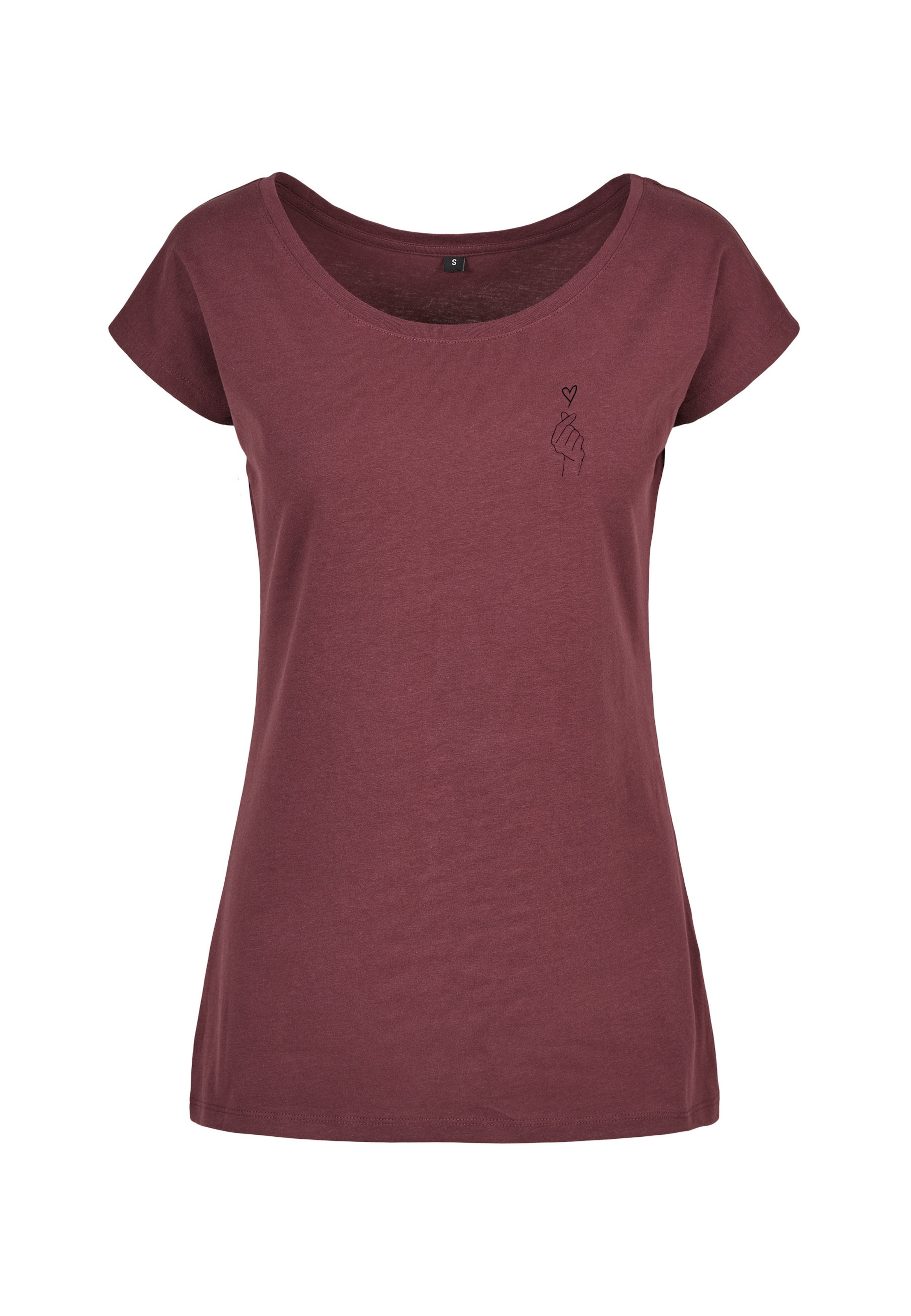 T-shirt 'K-Heart ' Urban Classics en rouge : devant