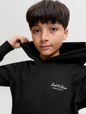 Bluză de molton 'JJEARCHIVE' de la Jack & Jones Junior pe negru