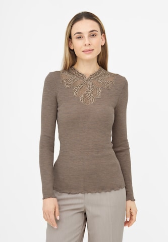 TOOche Pullover 'Lace Royalty' in Braun: Vorderseite