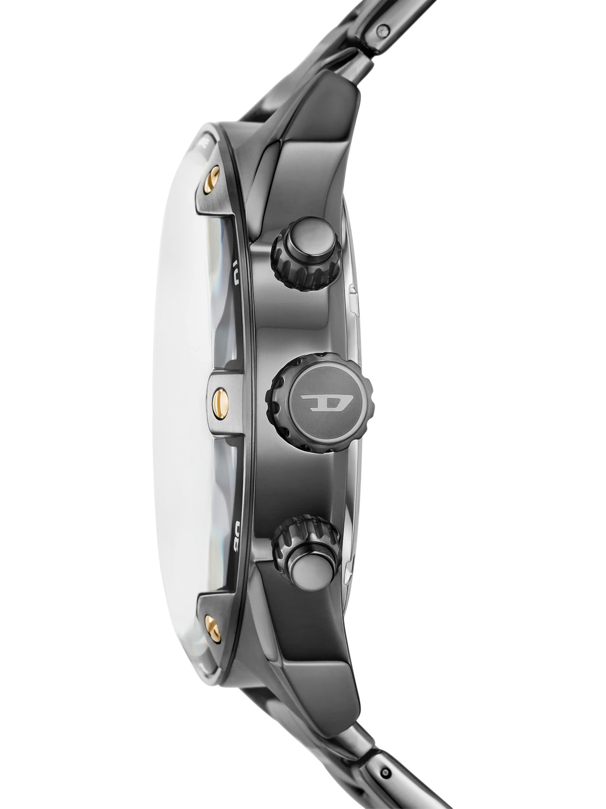 DIESEL Analoginen kello 'Spiked' värissä hopea