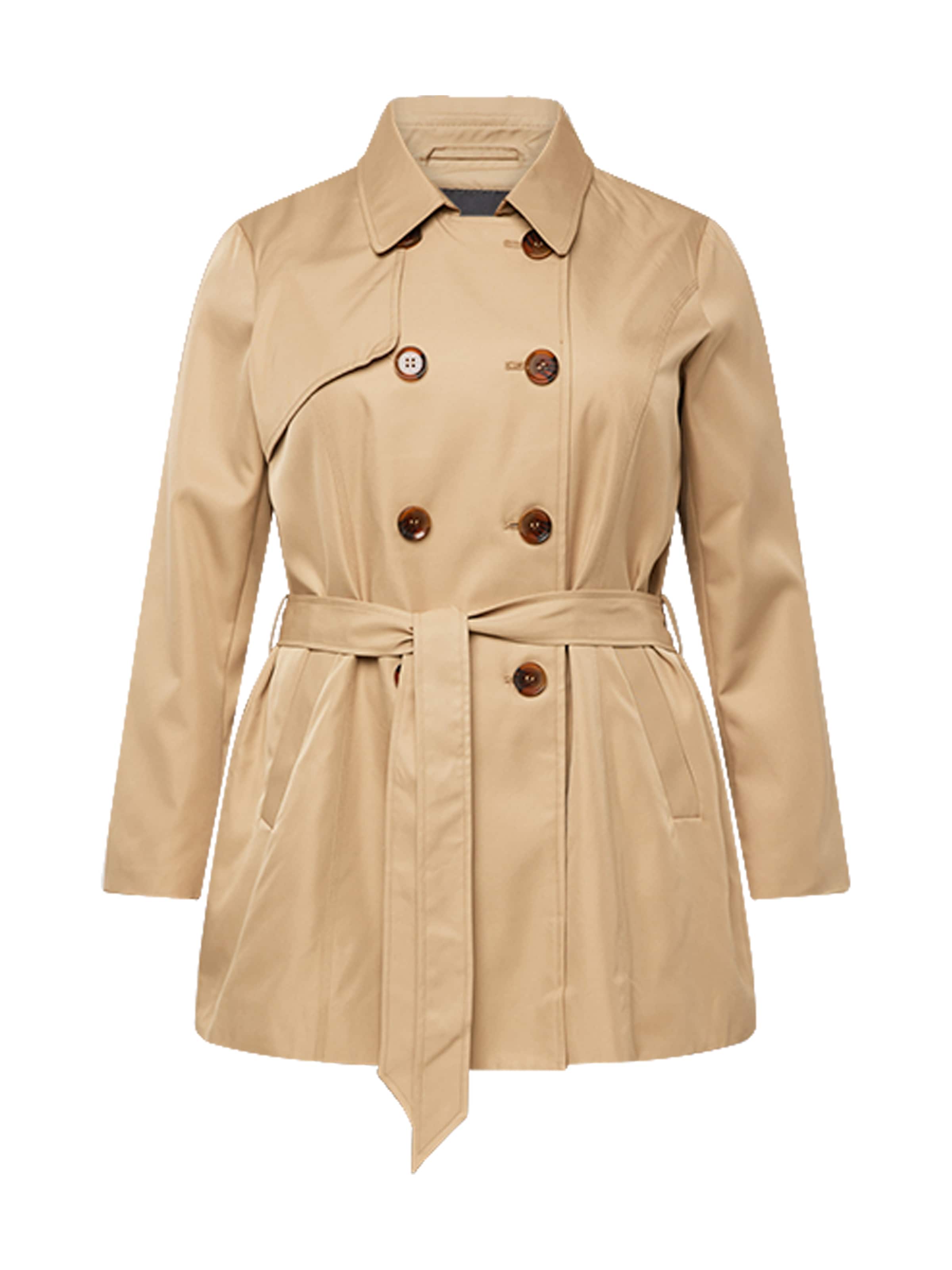 ONLY Carmakoma Kevad-sügismantel 'VALERIE', värv beež: eest vaates