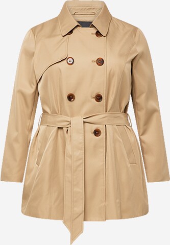 Manteau mi-saison 'VALERIE' ONLY Carmakoma en beige : devant