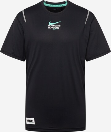 NIKE Funktionsskjorte i sort: forside