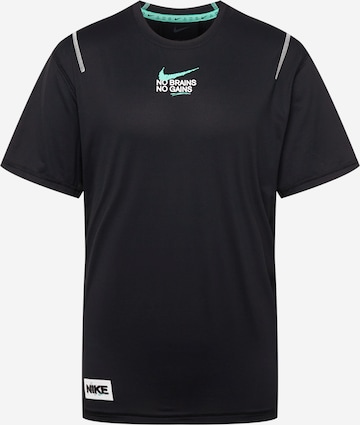 NIKE - Camiseta funcional en negro: frente