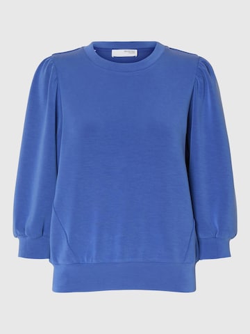 Sweat-shirt SELECTED en bleu : devant
