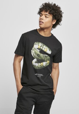 T-Shirt 'Money Mouth' Mister Tee en noir : devant