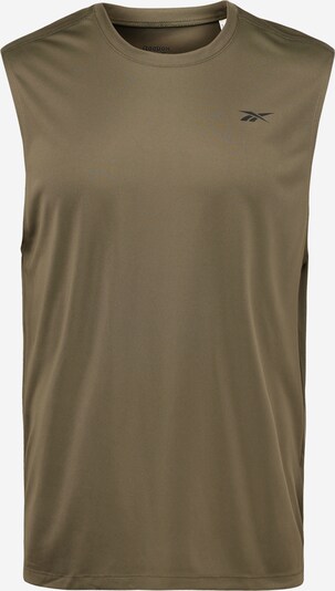 Reebok Functioneel shirt in de kleur Kaki / Zwart, Productweergave