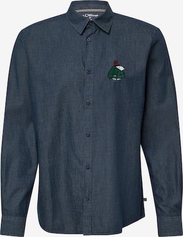 s.Oliver Hemd in Blau: Vorderseite