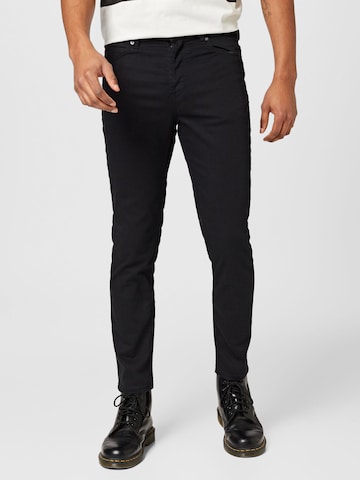 HUGO Red Tapered Jeans in Black: front