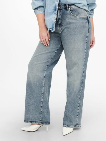 ONLY Carmakoma Wide Leg Jeans 'CARHOPE' in Blau