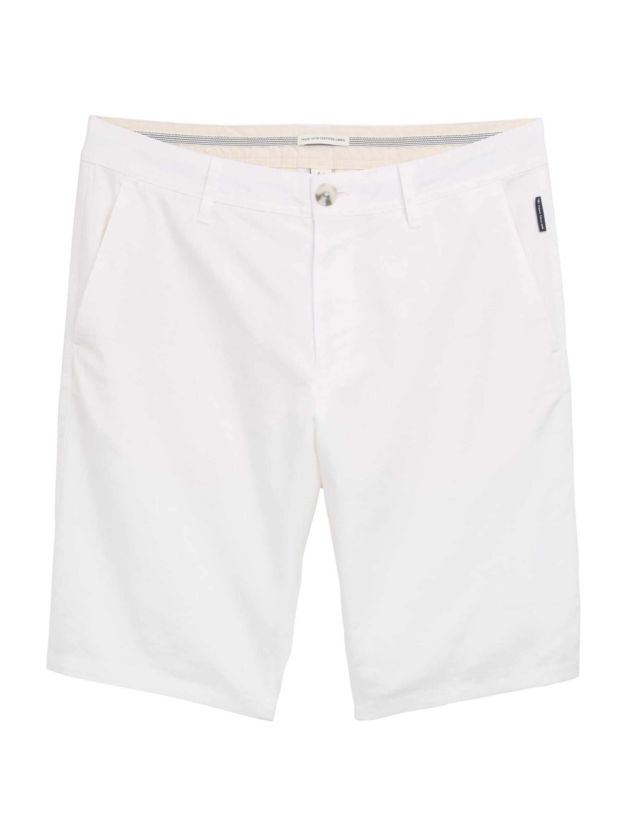 Regular Pantaloni eleganți de la TOM TAILOR pe alb: față