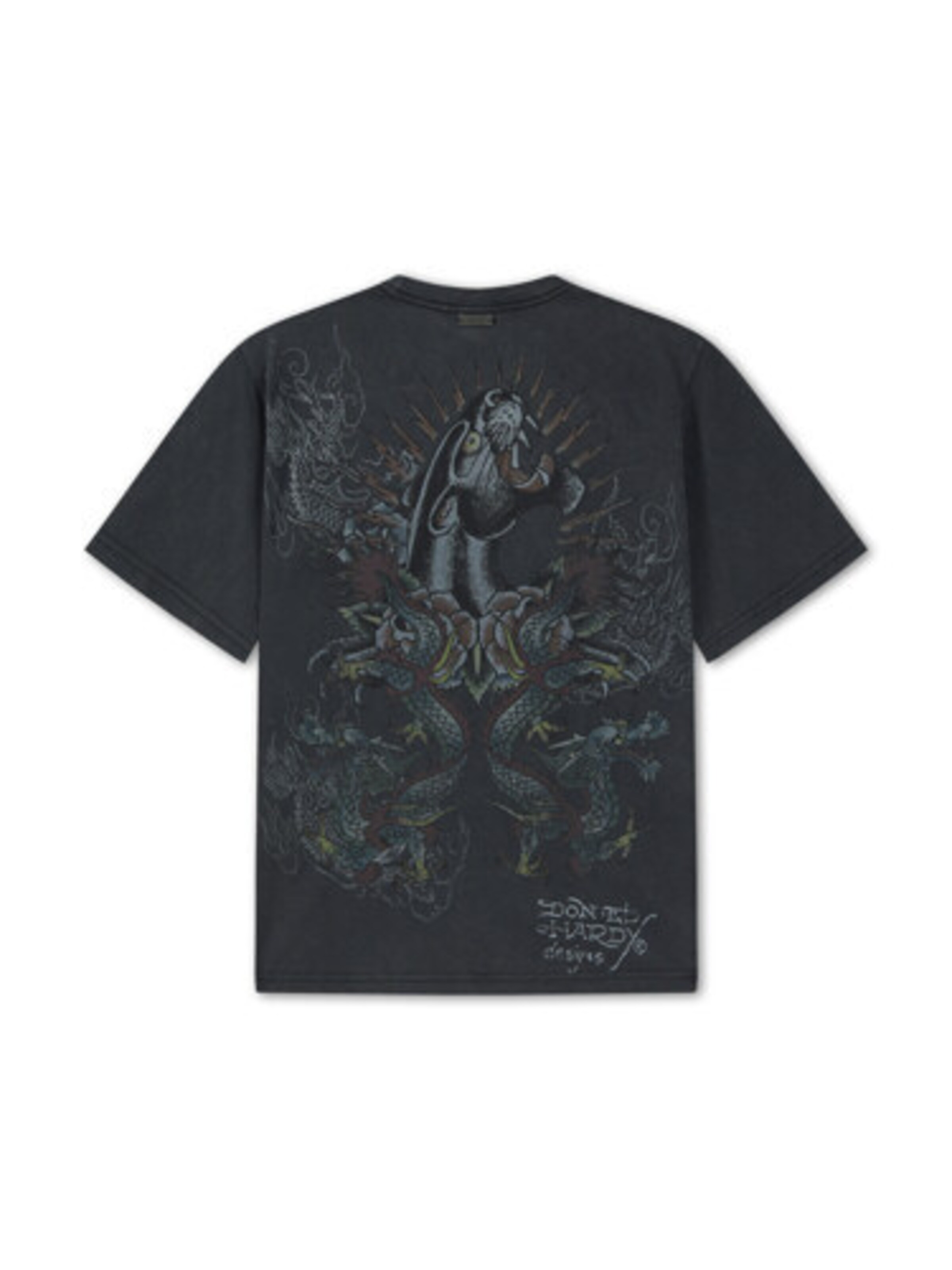 Ed Hardy Μπλουζάκι 'Dragon Panther' σε μαύρο