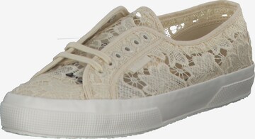 Baskets basses 'Macrame' SUPERGA en beige : devant