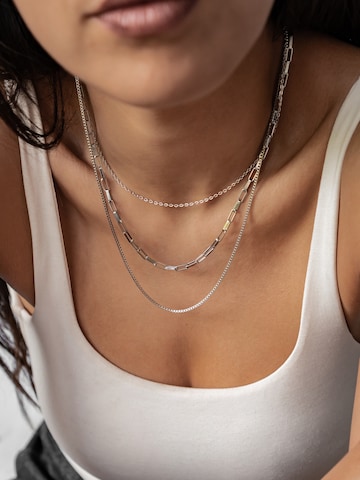Hey Happiness Ketting 'Triple Layer' in Zilver