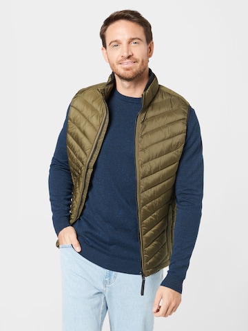 Gilet TOM TAILOR en vert : devant