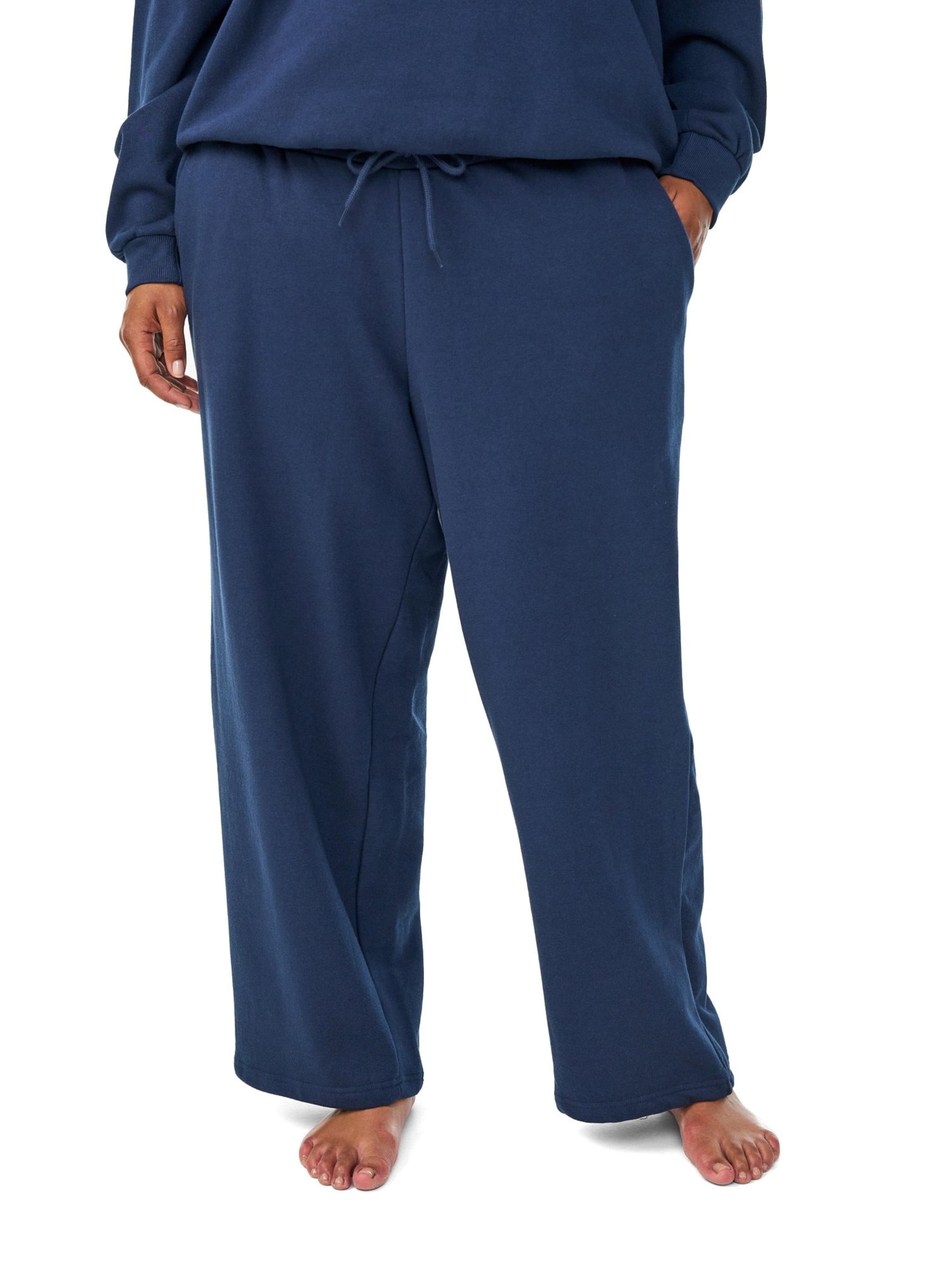 Zizzi Wide leg Trousers 'MRikke' in Blue: front