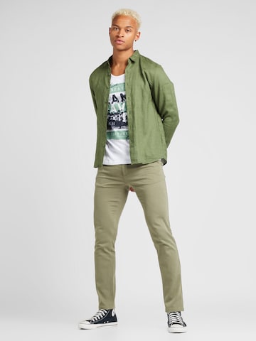 Coupe regular Chemise 'LUIS' Key Largo en vert