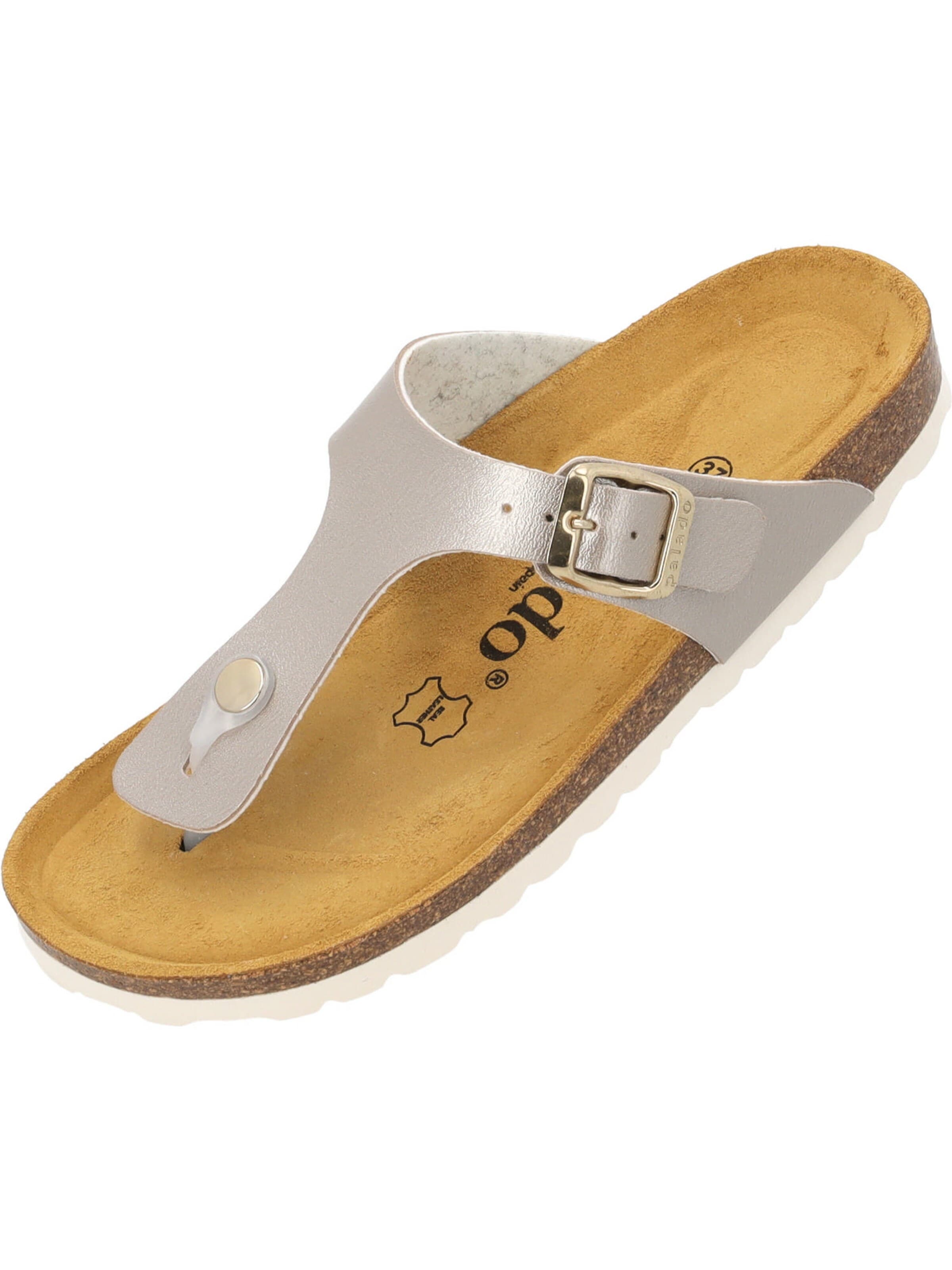 Palado Teenslipper 'Kos Metallic' in Beige: voorkant