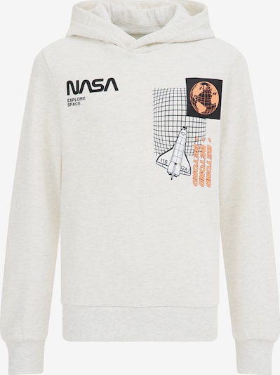 Bluză de molton 'Nasa' WE Fashion pe crem / portocaliu / negru / alb, Vizualizare produs