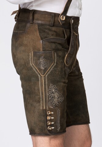 STOCKERPOINT Slimfit Klederdracht broek 'Beppo4' in Bruin