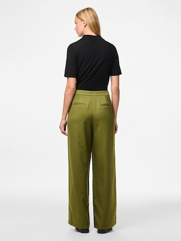 PIECES Wide leg Broek in Groen