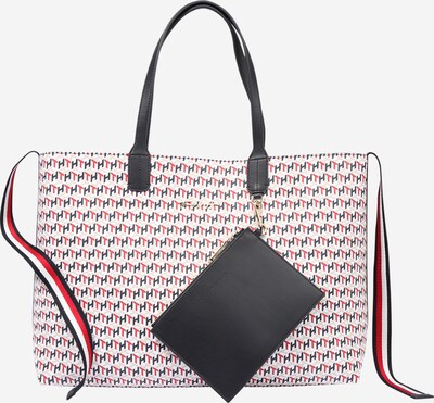 TOMMY HILFIGER Cabas en crème / bleu nuit / rouge / blanc, Vue avec produit