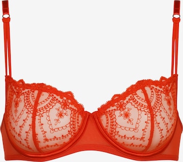 Mey Balconette Bra in Orange: front