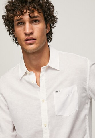 Pepe Jeans Regular Fit Hemd ' PARKER ' in Weiß