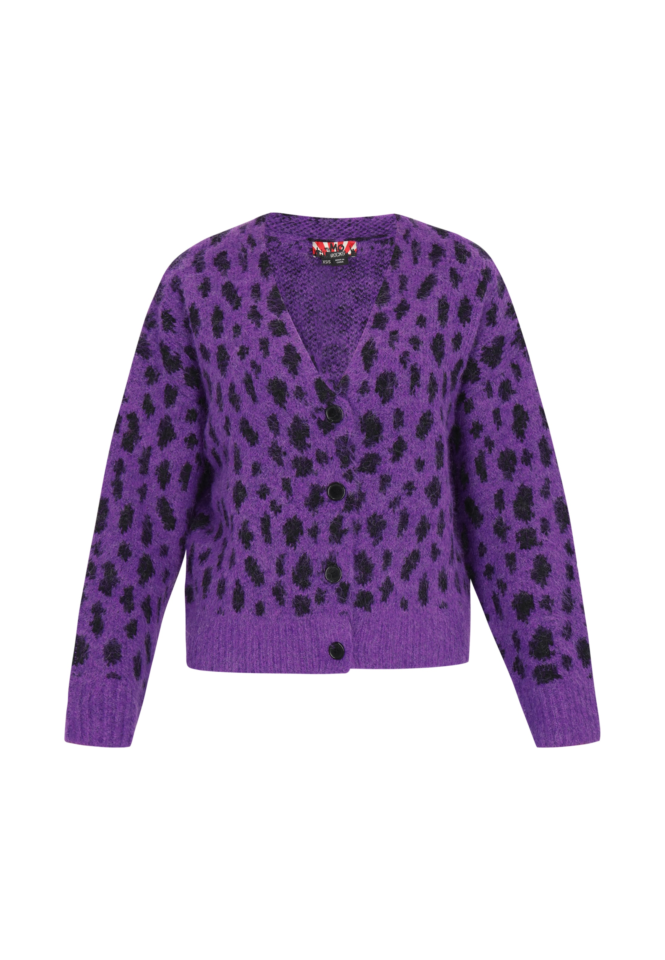 myMo ROCKS Υπερμεγέθη πλεκτή ζακέτα σε λιλά: μπροστά