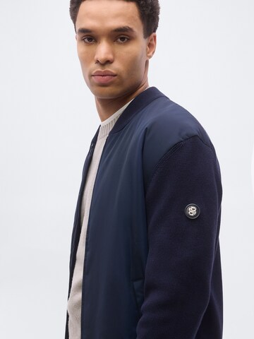 BOSS Strickjacke 'C-Ubaio' in Blau