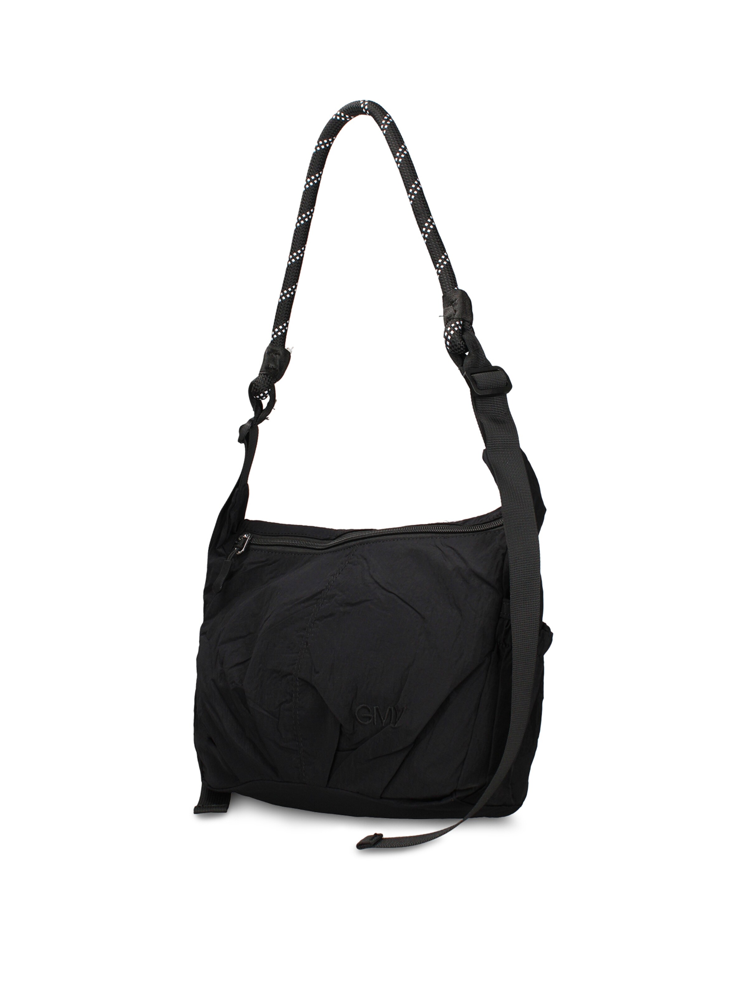 Borsa a spalla 'Borsa a Spalla Donna Gianmarco Venturi Pelle Vegana PU con Zip' di GianMarco Venturi in nero