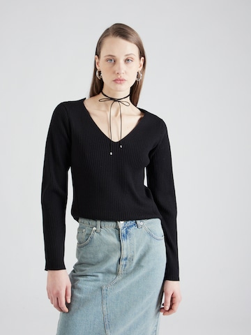 Pull-over 'PAULA' OBJECT en noir : devant