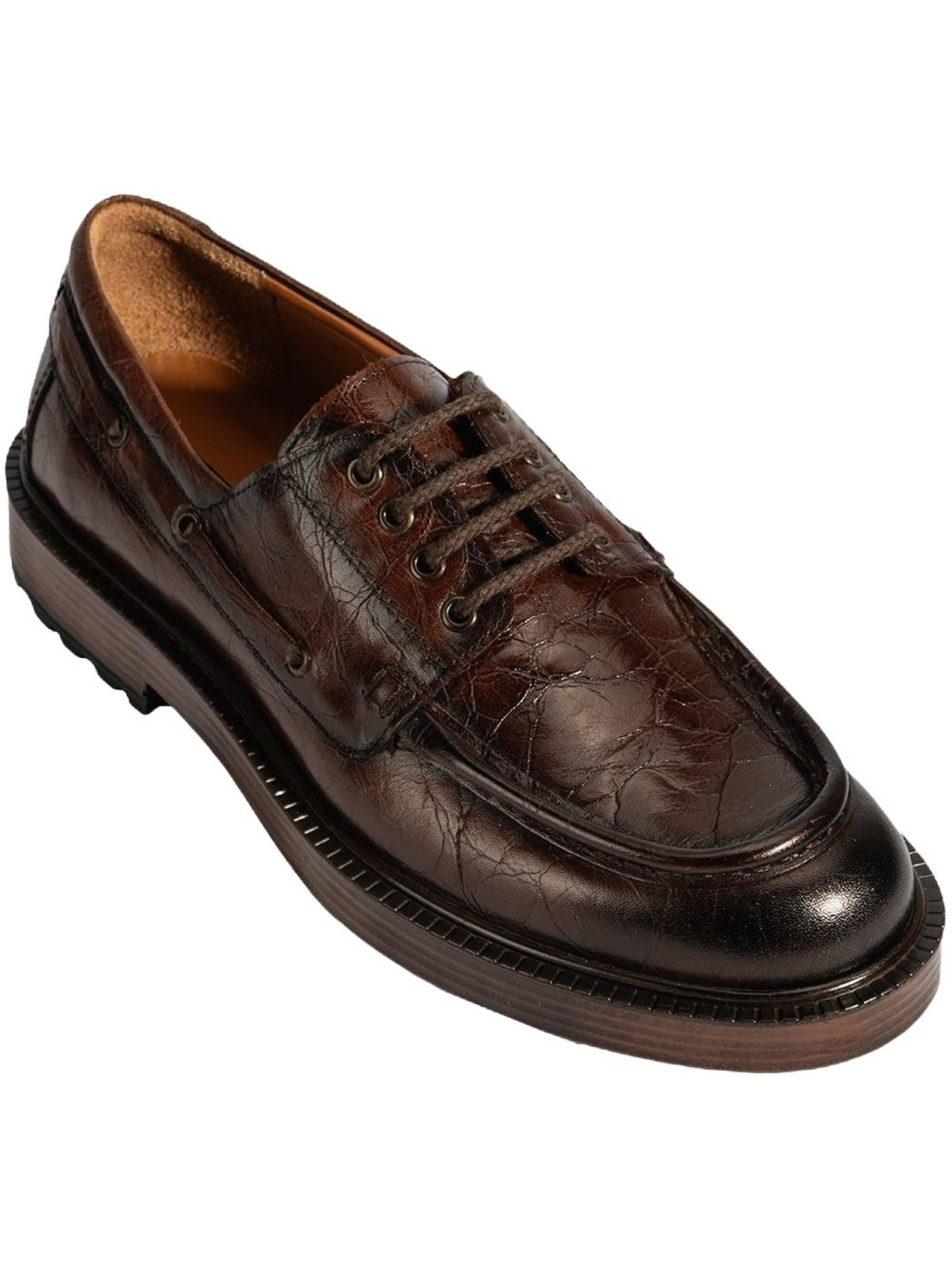 Chaussure basse 'Schnürschuhe' Desa en marron