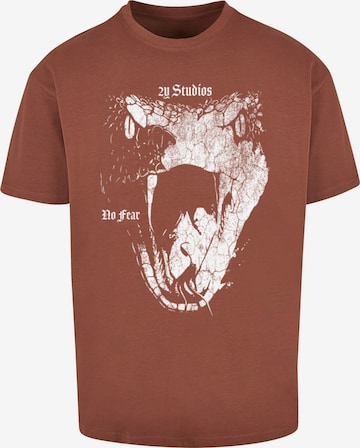 Maglietta 'Snake' di 2Y Premium in marrone: frontale
