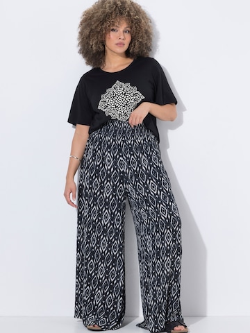 Ulla Popken Wide leg Παντελόνι 'Rose' σε μαύρο