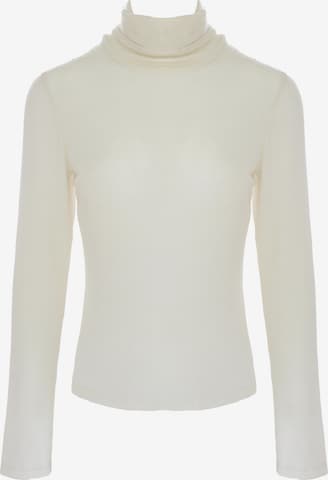 Honnête Atelier Gebreide top 'Sylvie' in Wit: voorkant