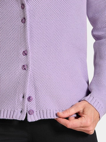Goldner Gebreid vest in Lila
