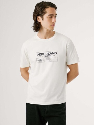 Maglietta 'Tharky' di Pepe Jeans in bianco: frontale