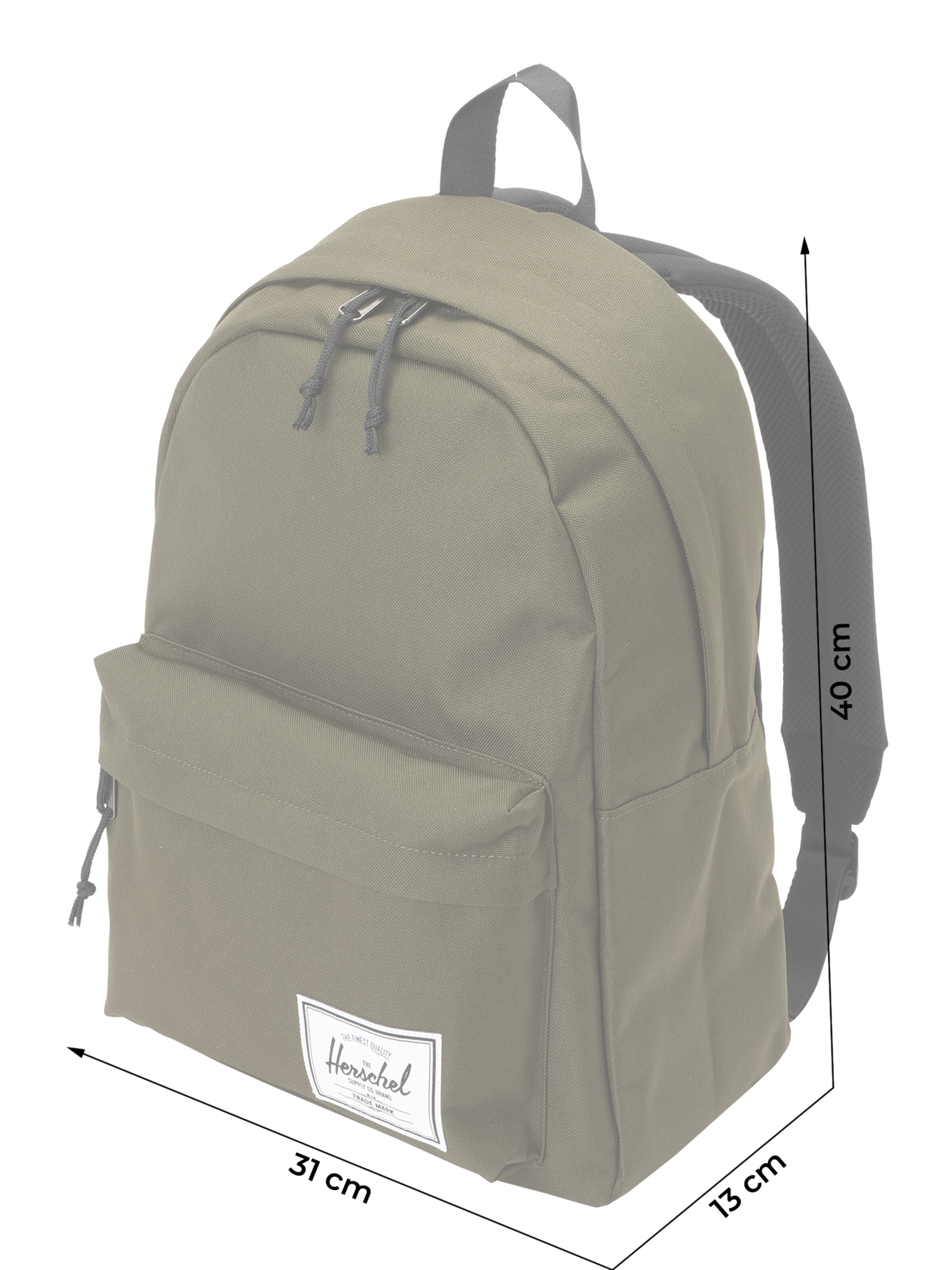 Herschel Hátizsák 'Classic' - zöld: elől