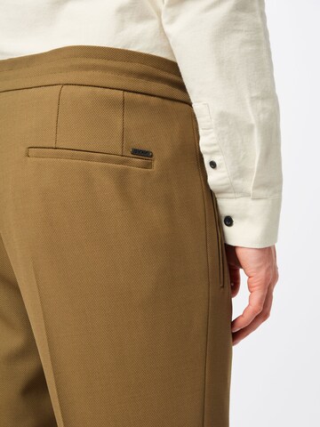 HUGO Red Regular Pleat-Front Pants 'Helios212' in Beige