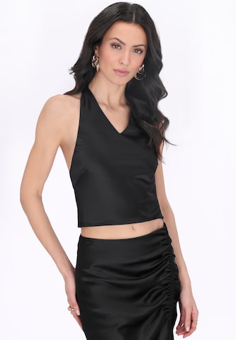 Haut 'Festive' faina en noir : devant