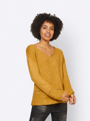 Pull-over heine en jaune : devant