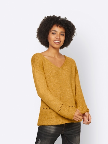 Pull-over heine en jaune : devant