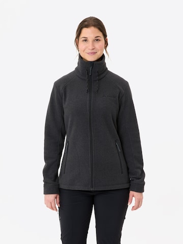 VAUDE Athletic fleece jacket 'Skomer' in Black: front