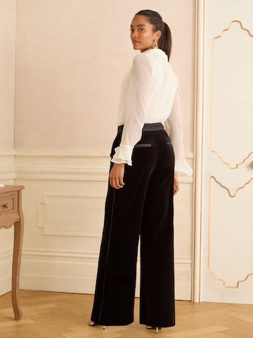 love & roses Wide leg Broek in Zwart