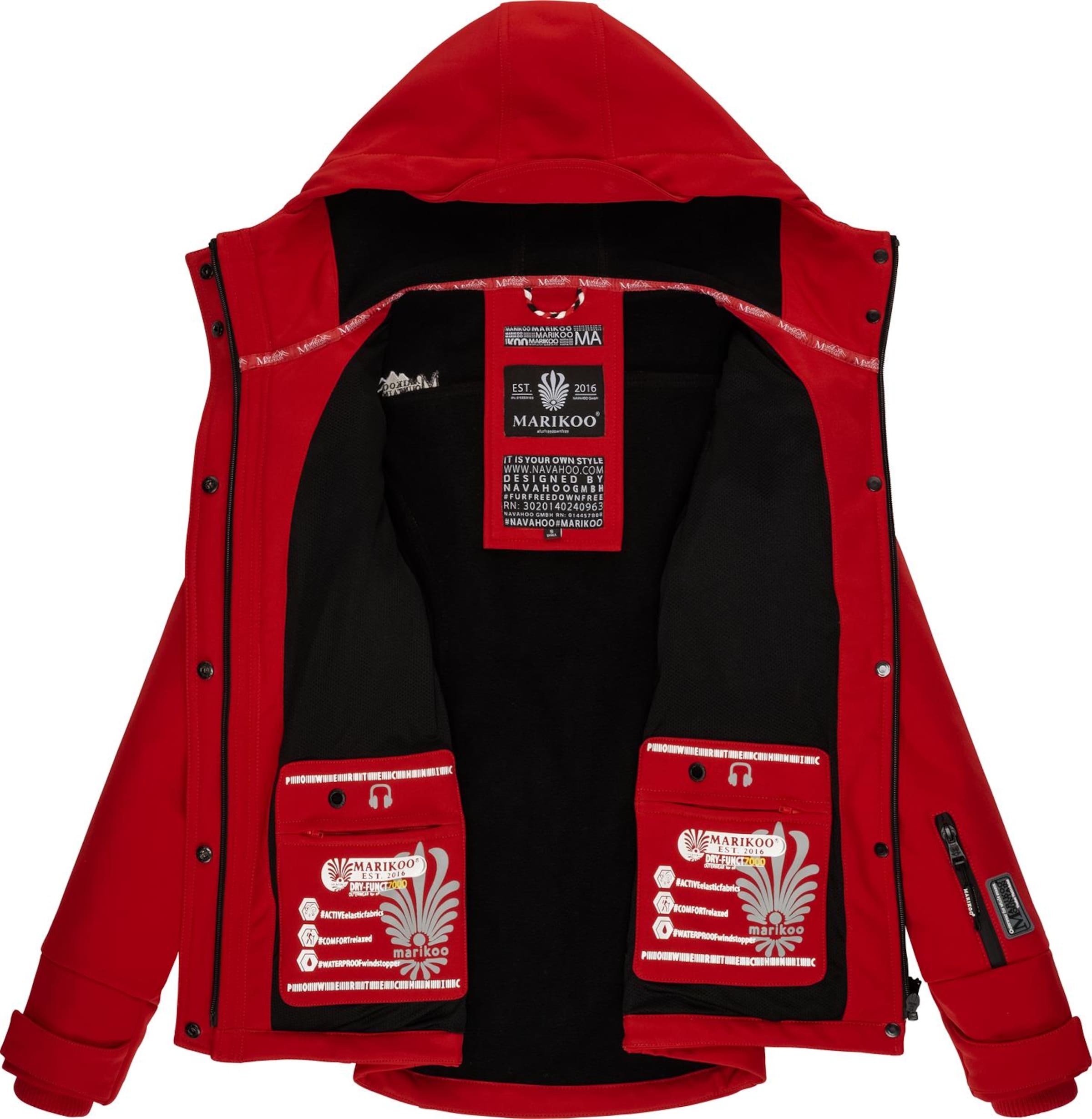 MARIKOO Функционално яке 'Kleine Zicke' в червено
