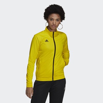 ADIDAS PERFORMANCE Αθλητική ζακέτα φούτερ 'Entrada 22' σε κίτρινο: μπροστά